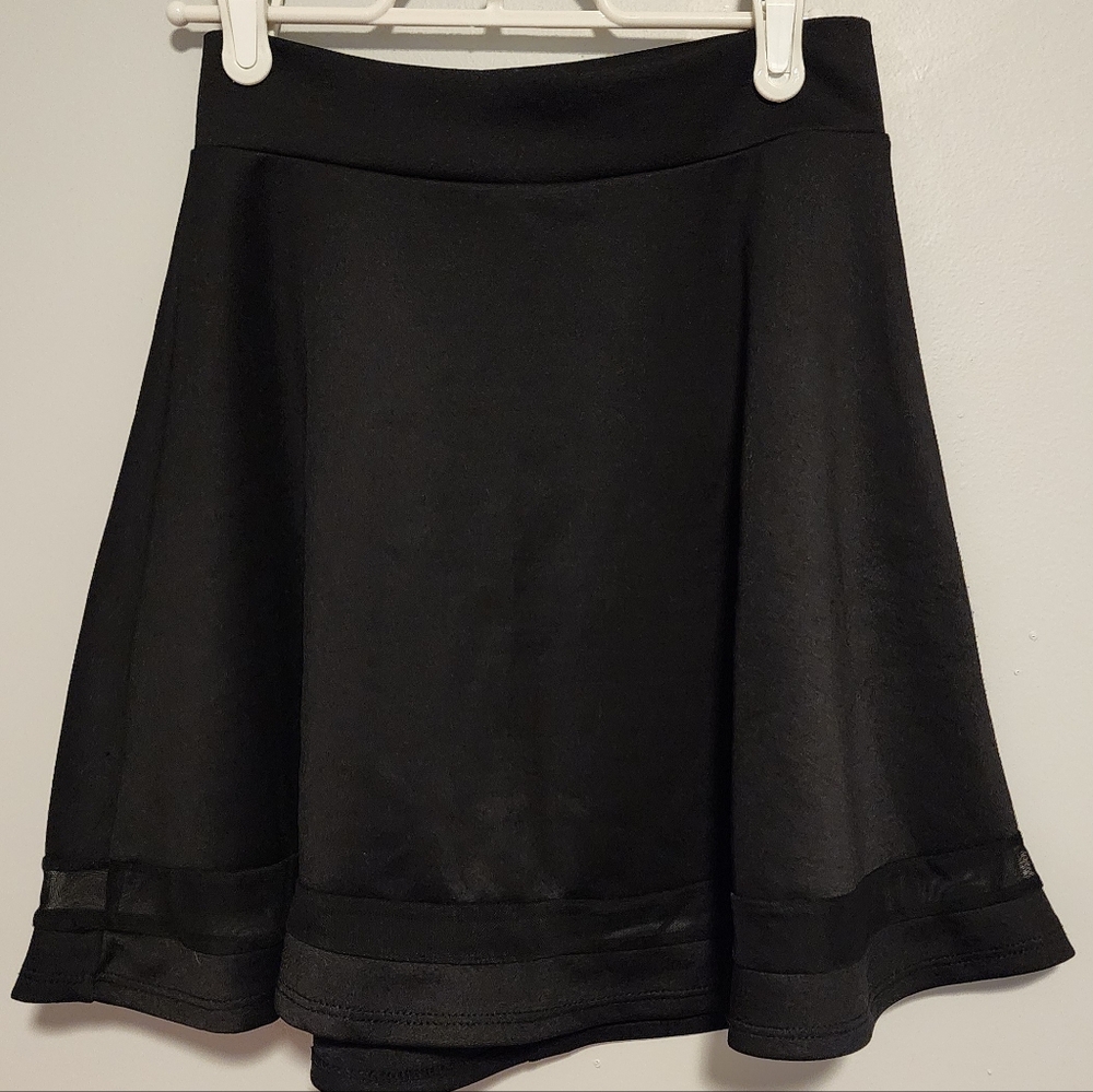 Charlotte Russe Black Skater Skirt